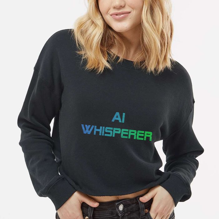 Ai Whisperer Geeky Tech Ai Artificial Intelligence Cropped Pullover Crew