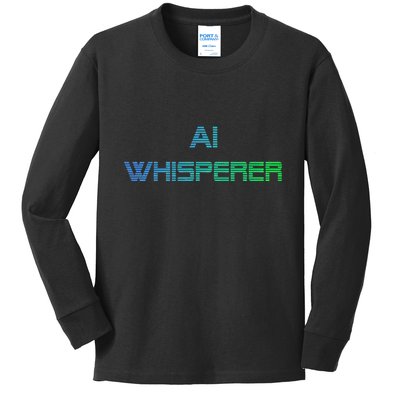 Ai Whisperer Geeky Tech Ai Artificial Intelligence Kids Long Sleeve Shirt