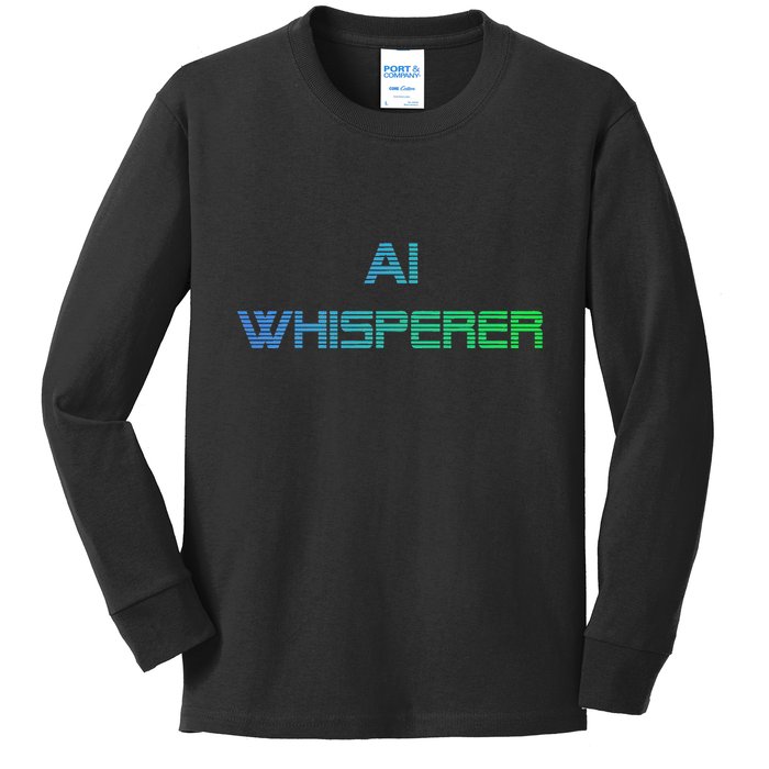 Ai Whisperer Geeky Tech Ai Artificial Intelligence Kids Long Sleeve Shirt