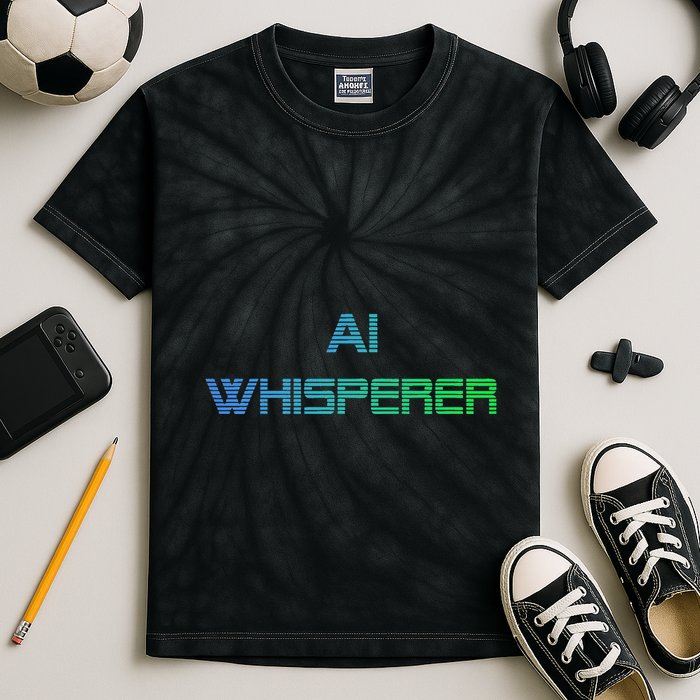 Ai Whisperer Geeky Tech Ai Artificial Intelligence Kids Tie-Dye T-Shirt