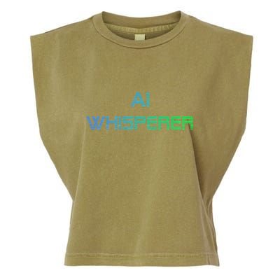 Ai Whisperer Geeky Tech Ai Artificial Intelligence Garment-Dyed Women's Muscle Tee