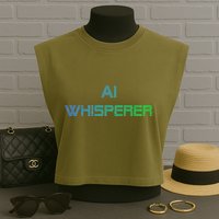 Ai Whisperer Geeky Tech Ai Artificial Intelligence Garment-Dyed Women's Muscle Tee
