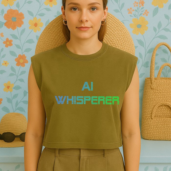 Ai Whisperer Geeky Tech Ai Artificial Intelligence Garment-Dyed Women's Muscle Tee