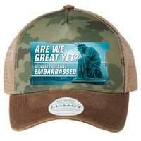 Are We Great Yet Because I Just Feel Embarrassed Sad Statue Of Liberty Legacy Tie Dye Trucker Hat