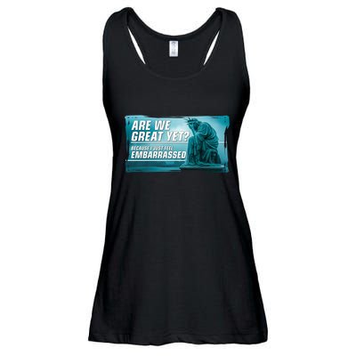 Are We Great Yet Because I Just Feel Embarrassed Sad Statue Of Liberty Ladies Essential Flowy Tank