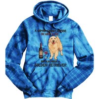 A Woman Gift Cannot Survive On Wine Alone Golden Retriever Gift Tie Dye Hoodie