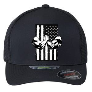 Arm Wrestling Gift USA Flag Armwrestling Sports Power Gift Idea Gift Flexfit Unipanel Trucker Cap