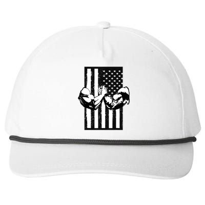 Arm Wrestling Gift USA Flag Armwrestling Sports Power Gift Idea Gift Snapback Five-Panel Rope Hat