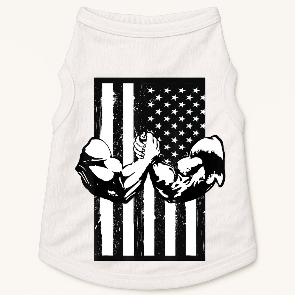 Arm Wrestling Gift USA Flag Armwrestling Sports Power Gift Idea Gift Doggie Tank
