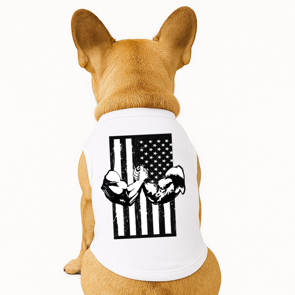 Arm Wrestling Gift USA Flag Armwrestling Sports Power Gift Idea Gift Doggie Tank