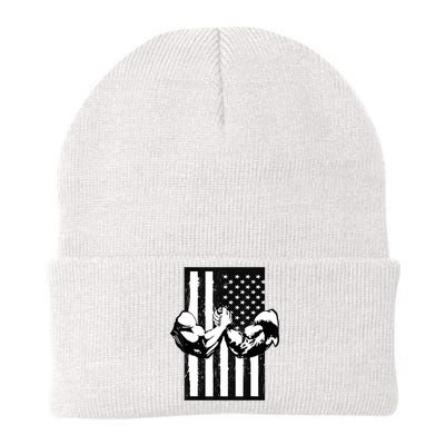 Arm Wrestling Gift USA Flag Armwrestling Sports Power Gift Idea Gift Knit Cap Winter Beanie