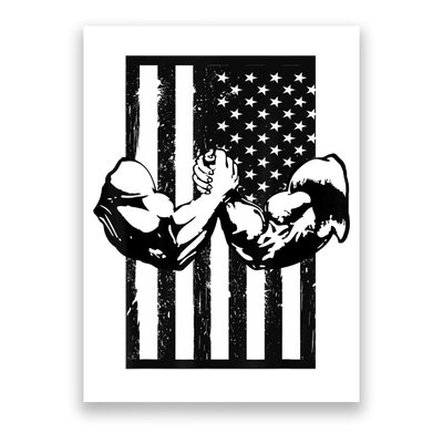 Arm Wrestling Gift USA Flag Armwrestling Sports Power Gift Idea Gift Poster