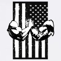 Arm Wrestling Gift USA Flag Armwrestling Sports Power Gift Idea Gift Premium T-Shirt