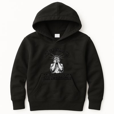 Are We Great Yet Cause I Just Feel Embarrassed Fun Democrat Kids Hoodie