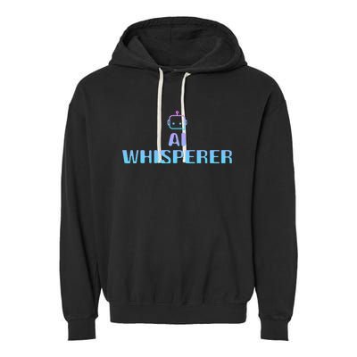 Ai Whisperer Geeky Tech Ai Artificial Intelligence Garment-Dyed Fleece Hoodie