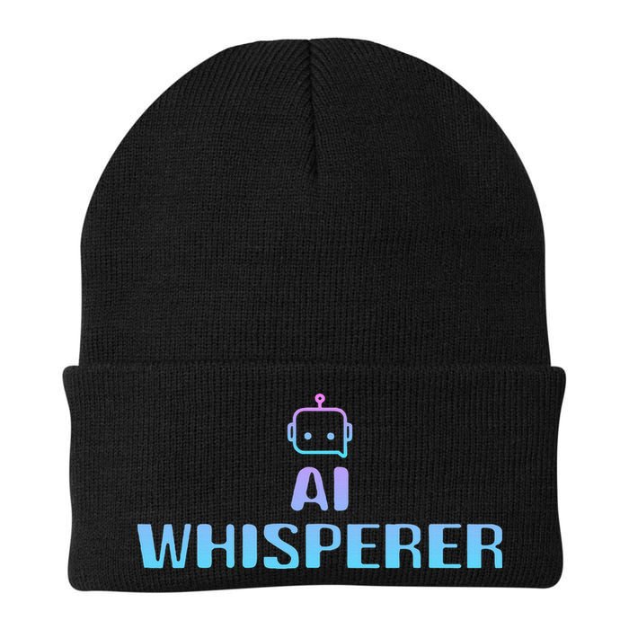 Ai Whisperer Geeky Tech Ai Artificial Intelligence Knit Cap Winter Beanie