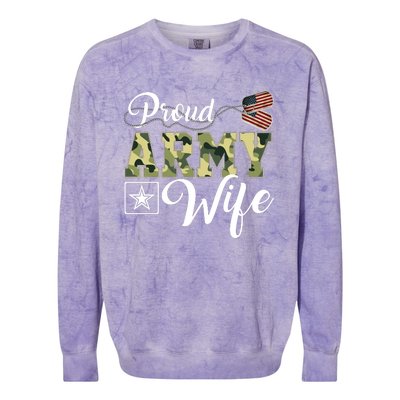 Army Wife Gift Colorblast Crewneck Sweatshirt