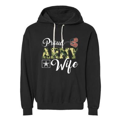 Army Wife Gift Garment-Dyed Fleece Hoodie