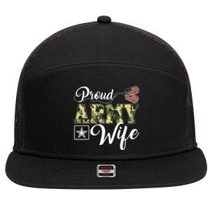 Army Wife Gift 7 Panel Mesh Trucker Snapback Hat