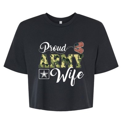 Army Wife Gift Bella+Canvas Jersey Crop Tee