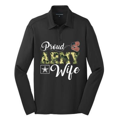 Army Wife Gift Silk Touch Performance Long Sleeve Polo