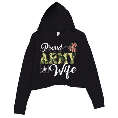 Army Wife Gift Crop Fleece Hoodie