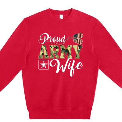 Army Wife Gift Premium Crewneck Sweatshirt