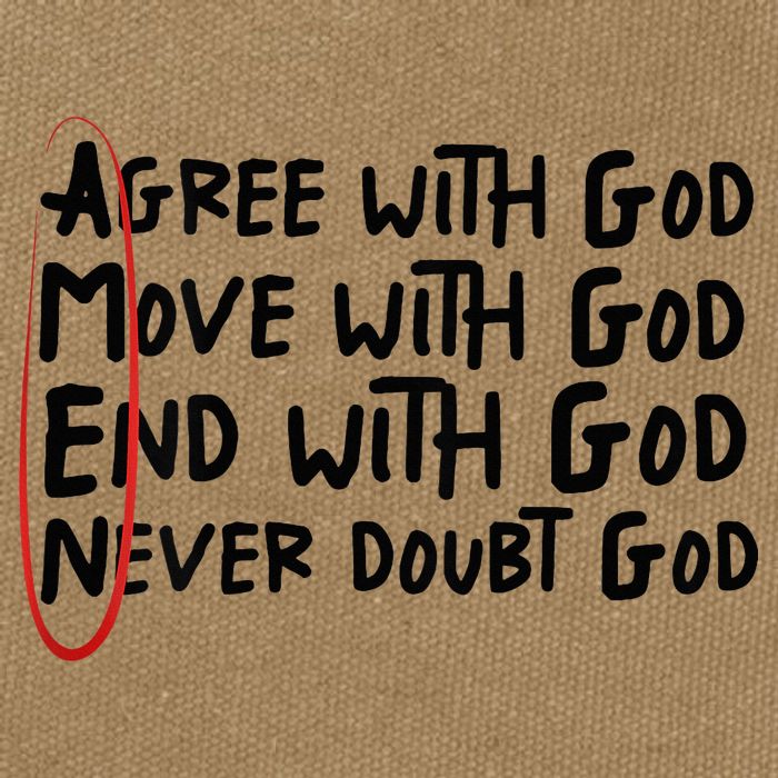 Agree With God Move With God End With God Never Doubt God Cotton Canvas Backpack