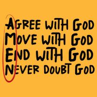 Agree With God Move With God End With God Never Doubt God Pom Pom 12in Knit Beanie