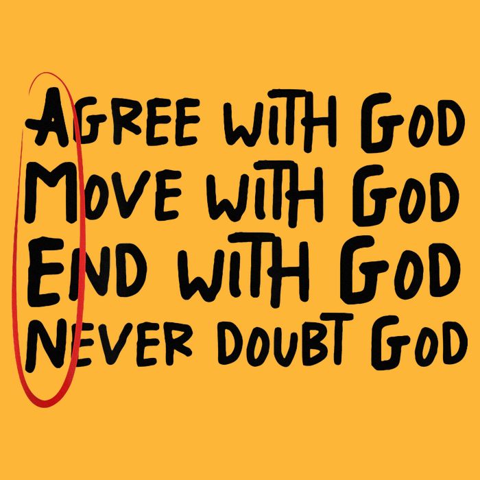 Agree With God Move With God End With God Never Doubt God Pom Pom 12in Knit Beanie