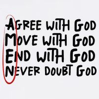 Agree With God Move With God End With God Never Doubt God Sustainable Bucket Hat