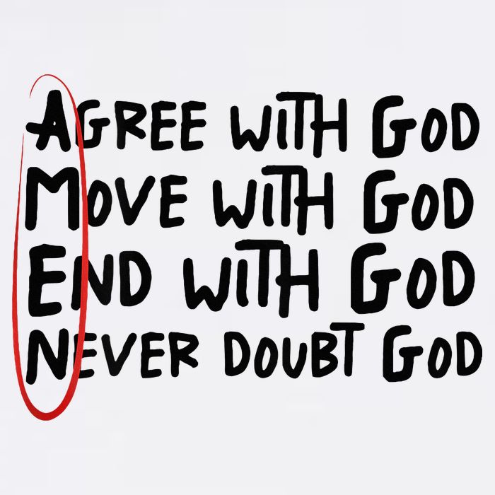 Agree With God Move With God End With God Never Doubt God Sustainable Bucket Hat