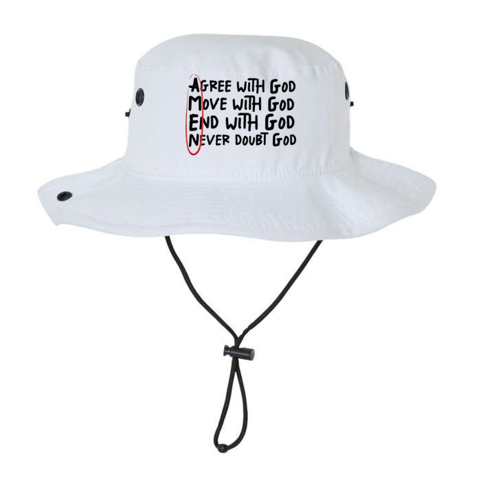 Agree With God Move With God End With God Never Doubt God Bucket Hat