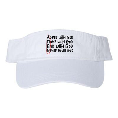 Agree With God Move With God End With God Never Doubt God Visor