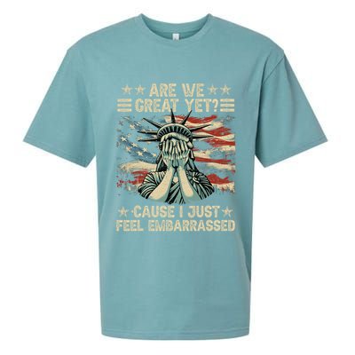 Are We Great Yet Cause I Just Feel Embarrassed Anti Trump Sueded Cloud Jersey T-Shirt