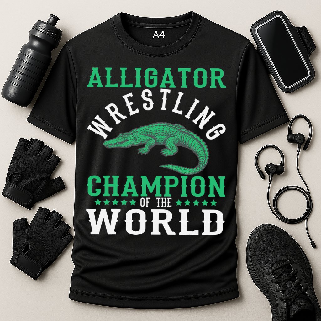Alligator Wrestling Gator Wrestling Alligator Wrestler   Cooling Performance Crew T-Shirt
