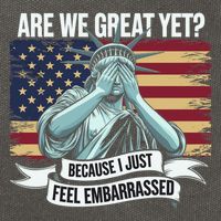 Are We Great Yet Cause I Just Feel Embarrassed Cotton Canvas Backpack
