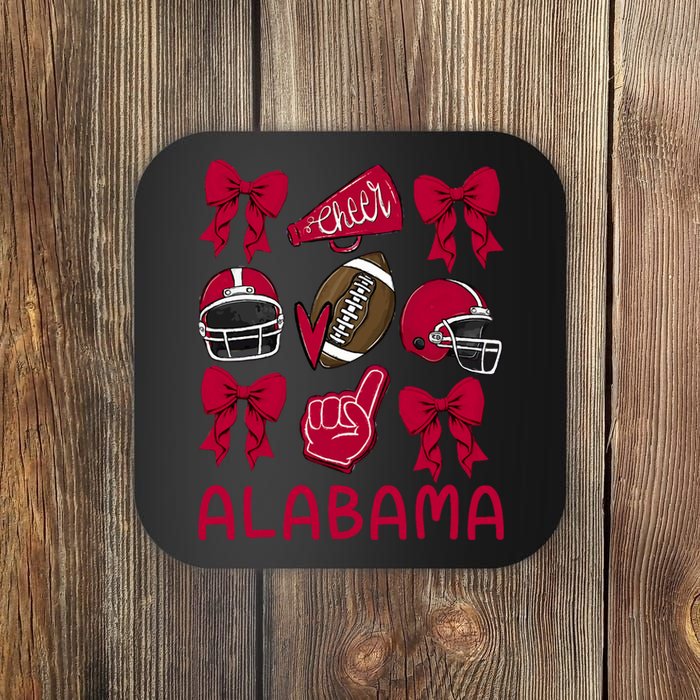 Alabama Women Girl Sister Niece Coquette Bow Coaster