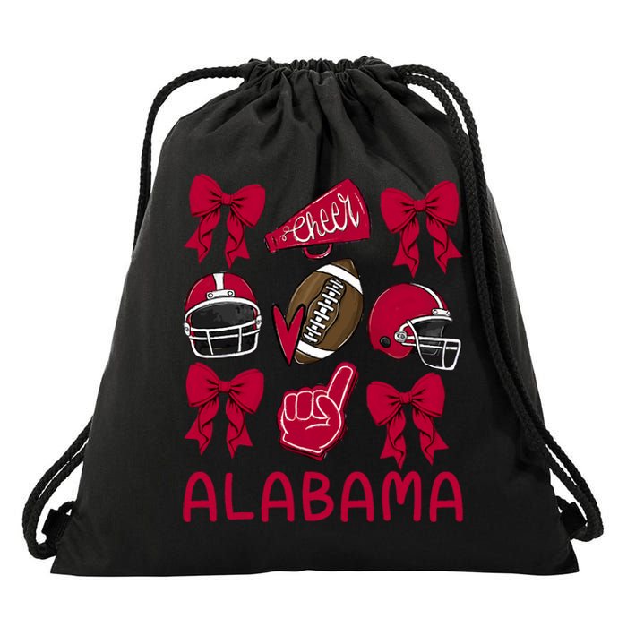 Alabama Women Girl Sister Niece Coquette Bow Drawstring Bag