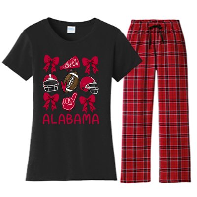 Alabama Women Girl Sister Niece Coquette Bow Women's Flannel Pajama Set