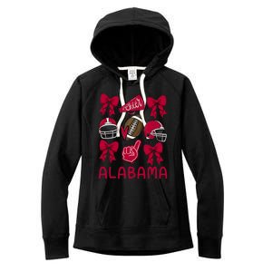 Alabama Women Girl Sister Niece Coquette Bow Women's Fleece Hoodie