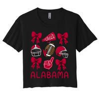 Alabama Women Girl Sister Niece Coquette Bow Women's Crop Top Tee