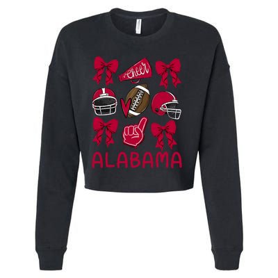 Alabama Women Girl Sister Niece Coquette Bow Cropped Pullover Crew