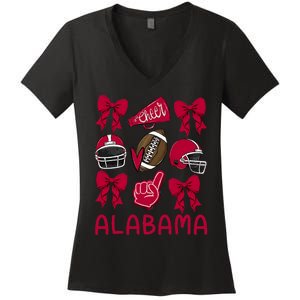 Alabama Women Girl Sister Niece Coquette Bow Women's V-Neck T-Shirt