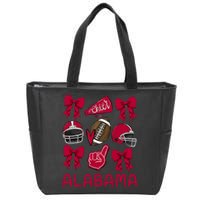 Alabama Women Girl Sister Niece Coquette Bow Zip Tote Bag