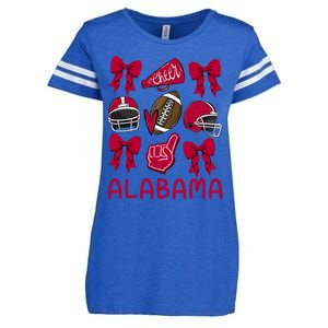 Alabama Women Girl Sister Niece Coquette Bow Enza Ladies Jersey Football T-Shirt