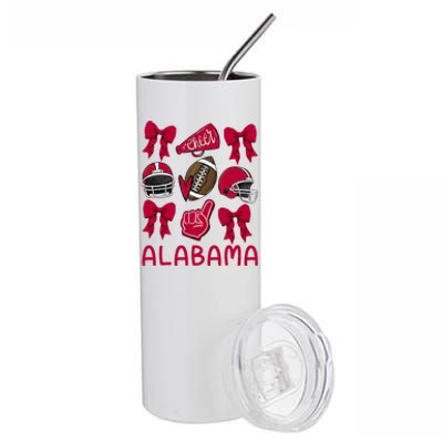 Alabama Women Girl Sister Niece Coquette Bow Stainless Steel Tumbler