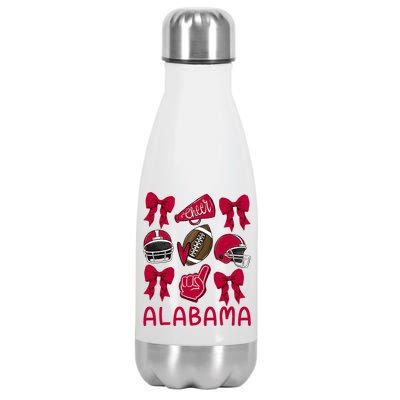 Alabama Women Girl Sister Niece Coquette Bow Stainless Steel Insulated Water Bottle