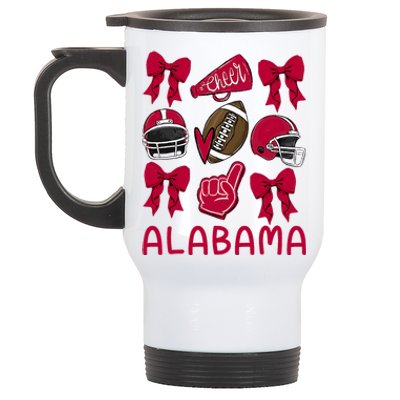 Alabama Women Girl Sister Niece Coquette Bow Stainless Steel Travel Mug