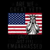 Are We Great Yet Cause I Just Feel Embarrassed Fun Democrat 16 in Basic Backpack
